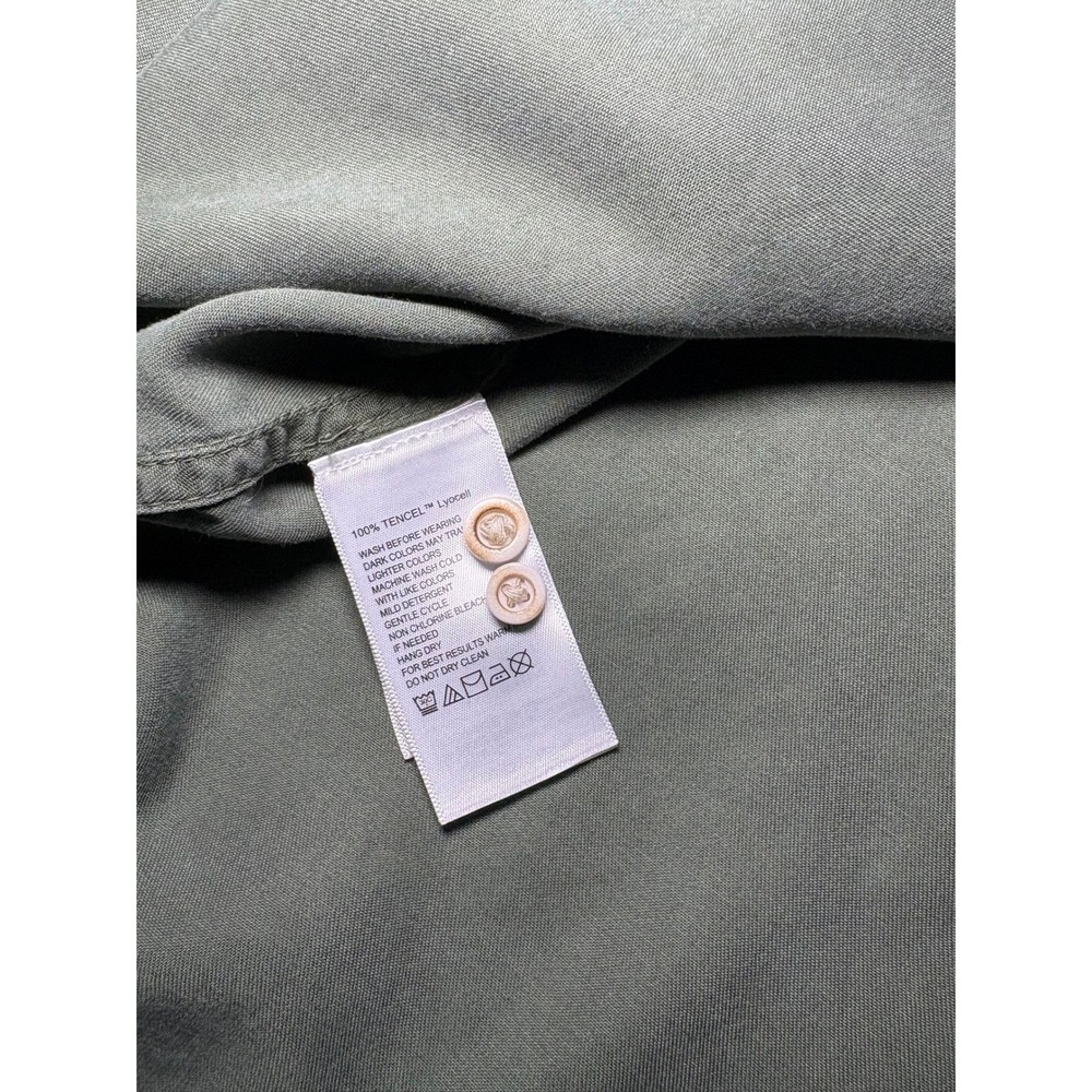 Tommy Bahama Olive Green Collared Button-Front Utility Shirt Womens Large - Picture 7 of 7